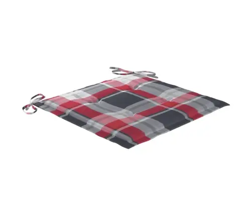 Aiatoolid, 6 Tk, Punaseruuduliste Istmepatjadega, Tiikpuu