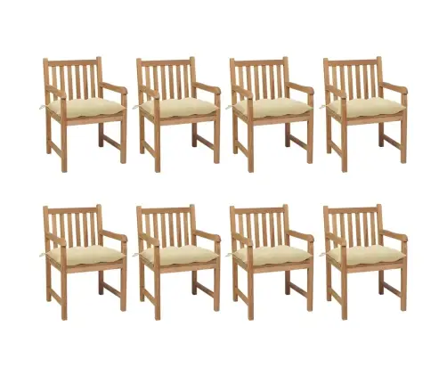 Aiatoolid Kreemjate Patjadega, 8 Tk, Tiikpuu