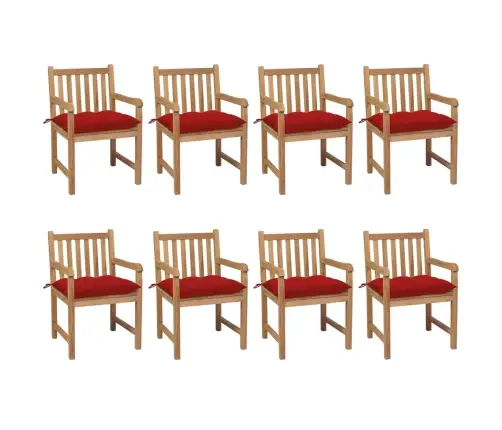 Aiatoolid 8 Tk Punaste Istmepatjadega, Toekas Tiikpuu