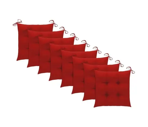 Aiatoolid 8 Tk Punaste Istmepatjadega, Toekas Tiikpuu