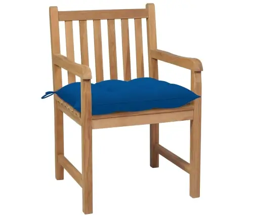 Dārza Krēsli, 8 Gab., Zili Matrači, Masīvs Tīkkoks Vidaxl