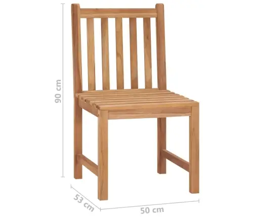 Dārza Krēsli, 6 Gab., Masīvs Tīkkoks Vidaxl