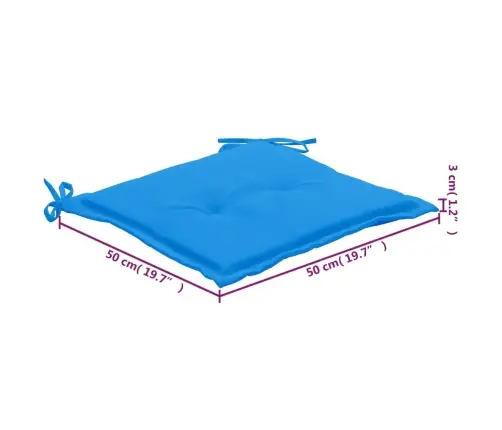 Sodo Kėdės Su Pagalvėlėmis, 4Vnt., Tikmedžio Medienos Masyvas