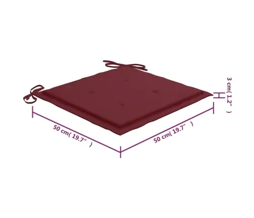 Dārza Krēsli Ar Matračiem, 4 Gab., Masīvs Tīkkoks Vidaxl