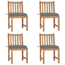 Dārza Krēsli Ar Matračiem, 4 Gab., Masīvs Tīkkoks Vidaxl