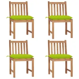 Dārza Krēsli Ar Matračiem, 4 Gab., Masīvs Tīkkoks Vidaxl Dārza Krēsli Ar Matračiem, 4 Gab., Masīvs Tīkkoks Vidaxl