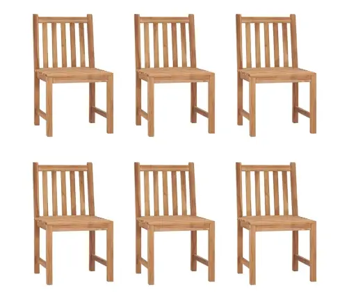 Dārza Krēsli Ar Matračiem, 6 Gab., Masīvs Tīkkoks Vidaxl