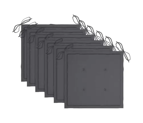 Dārza Krēsli Ar Matračiem, 6 Gab., Masīvs Tīkkoks Vidaxl