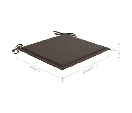 Dārza Krēsli Ar Matračiem, 6 Gab., Masīvs Tīkkoks Vidaxl