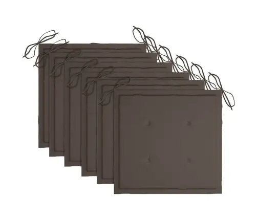 Dārza Krēsli Ar Matračiem, 6 Gab., Masīvs Tīkkoks Vidaxl