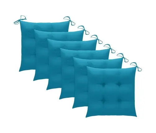 Dārza Krēsli Ar Matračiem, 6 Gab., Masīvs Tīkkoks Vidaxl