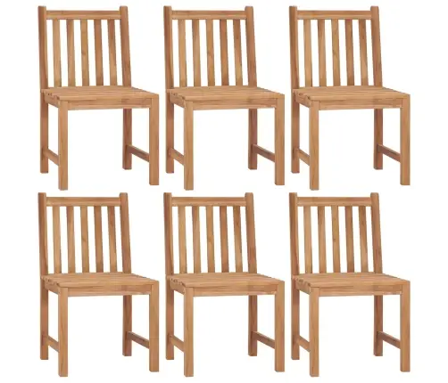 Dārza Krēsli Ar Matračiem, 6 Gab., Masīvs Tīkkoks Vidaxl