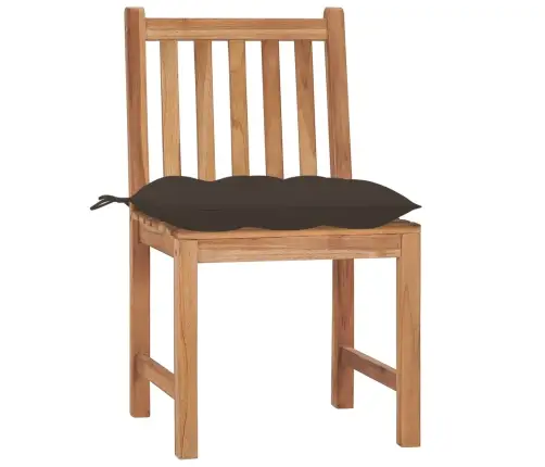 Sodo Kėdės Su Pagalvėlėmis, 8Vnt., Tikmedžio Medienos Masyvas Sodo Kėdės Su Pagalvėlėmis, 8Vnt., Tikmedžio Medienos Masyvas