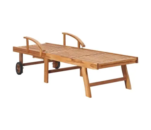 Päevitustoolid 2 Tk Laua Ja Padjaga, Tiikpuu Päevitustoolid 2 Tk Laua Ja Padjaga, Tiikpuu