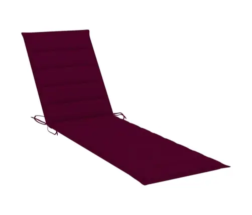 Sauļošanās Zviļņi, 2 Gab., Vīnsarkani Matrači, Masīvs Tīkkoks Vidaxl