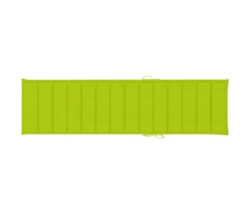 Sauļošanās Zviļņi, 2 Gab., Spilgti Zaļi Matrači, Masīvs Tīkkoks Vidaxl