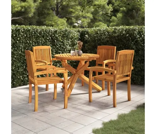 Piecdaļīgs Dārza Mēbeļu Komplekts, Masīvs Tīkkoks Vidaxl