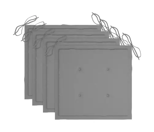 Dārza Krēsli Ar Matračiem, 4 Gab., Masīvs Tīkkoks Vidaxl