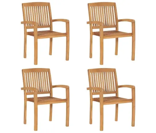 Dārza Krēsli Ar Matračiem, 4 Gab., Masīvs Tīkkoks Vidaxl