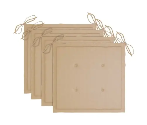 Dārza Krēsli Ar Matračiem, 4 Gab., Masīvs Tīkkoks Vidaxl