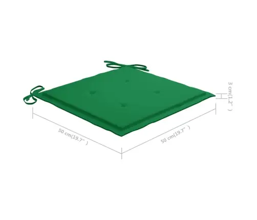 Virnastatavad Patjadega Aiatoolid, 4 Tk, Tiikpuit