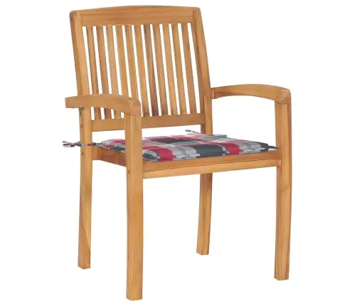 Dārza Krēsli Ar Matračiem, 4 Gab., Masīvs Tīkkoks Vidaxl