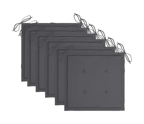 Dārza Krēsli Ar Matračiem, 6 Gab., Masīvs Tīkkoks Vidaxl