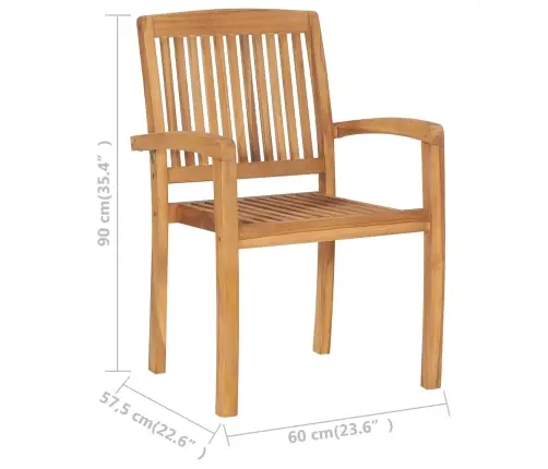 Dārza Krēsli Ar Matračiem, 6 Gab., Masīvs Tīkkoks Vidaxl