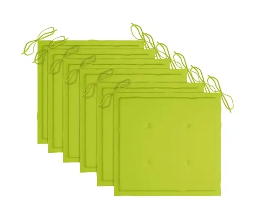 Dārza Krēsli Ar Matračiem, 6 Gab., Masīvs Tīkkoks Vidaxl