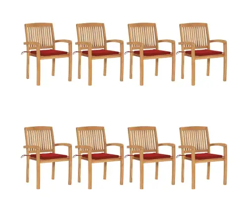 Virnastatavad Patjadega Aiatoolid, 8 Tk, Tiikpuu