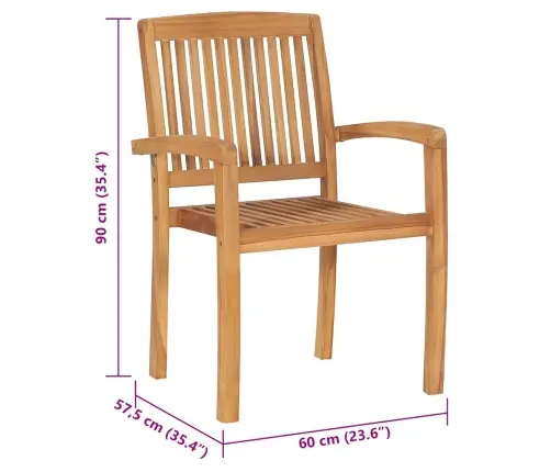 Sudedamos Sodo Kėdės Su Pagalvėlėmis, 8Vnt., Tikmedžio Masyvas