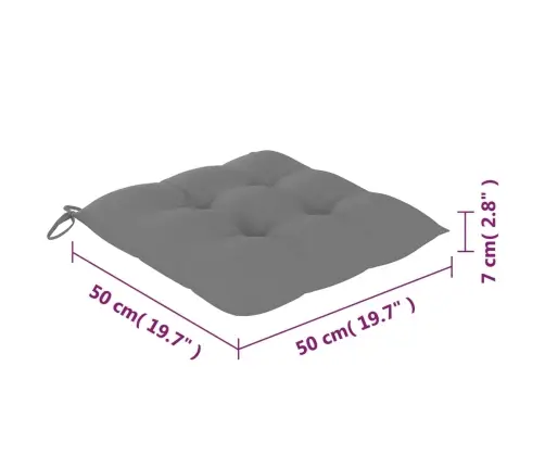 Dārza Krēsli Ar Matračiem, 4 Gab., Masīvs Tīkkoks Vidaxl