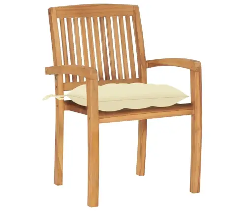 Dārza Krēsli Ar Matračiem, 4 Gab., Masīvs Tīkkoks Vidaxl