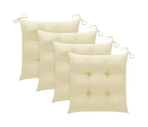 Dārza Krēsli Ar Matračiem, 4 Gab., Masīvs Tīkkoks Vidaxl