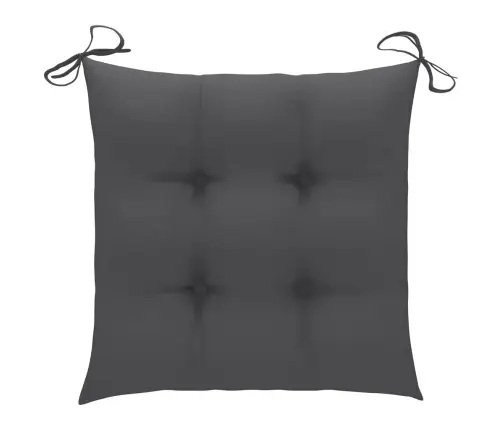 Sudedamos Sodo Kėdės Su Pagalvėlėmis, 6Vnt., Tikmedžio Masyvas