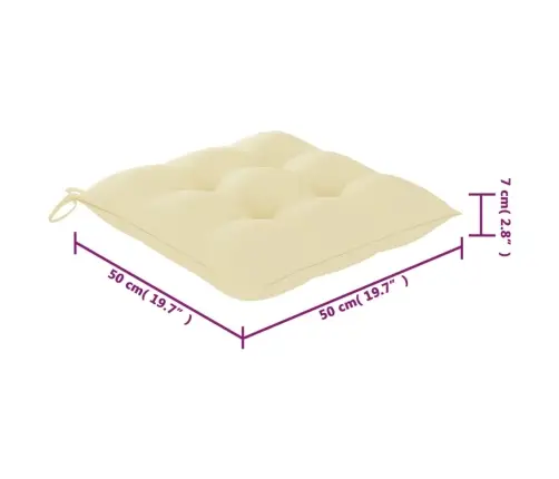 Dārza Krēsli Ar Matračiem, 6 Gab., Masīvs Tīkkoks Vidaxl