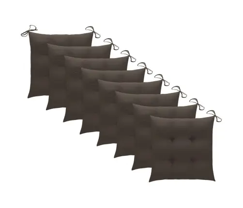 Dārza Krēsli Ar Matračiem, 8 Gab., Masīvs Tīkkoks Vidaxl