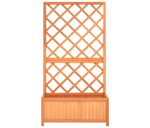 Puķu Kaste Ar Špaleru, Brūna, 70X30X135 Cm, Egles Masīvkoks Vidaxl