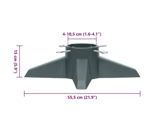 Jõulukuuse Alus, Roheline, 55.5X55.5X15 Cm
