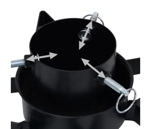 Jõulukuuse Alus, Must, 47X47X13.5 Cm