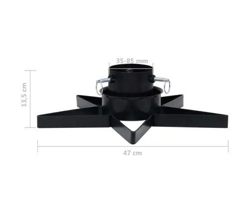 Jõulukuuse Alus, Must, 47X47X13.5 Cm