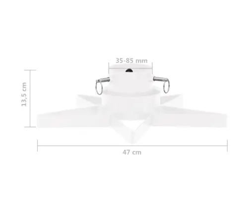 Ziemassvētku Egles Statīvs, Balts, 47X47X13,5 Cm Vidaxl