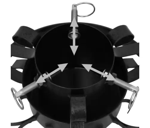 Ziemassvētku Egles Statīvs, Melns, 29X29X15,5 Cm Vidaxl