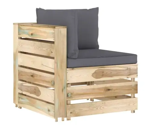 Moduļu Stūra Dīvāns Ar Spilveniem, Zaļi Impregnēts Koks Vidaxl Moduļu Stūra Dīvāns Ar Spilveniem, Zaļi Impregnēts Koks Vidaxl