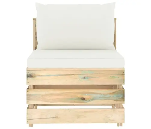 Modulinė Vidurinė Sofos Dalis Su Pagalvėlėmis, Mediena