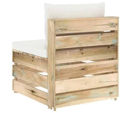 Modulinė Vidurinė Sofos Dalis Su Pagalvėlėmis, Mediena