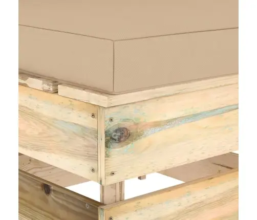 Vidējais Moduļu Dīvāns Ar Spilveniem, Zaļi Impregnēts Koks Vidaxl Vidējais Moduļu Dīvāns Ar Spilveniem, Zaļi Impregnēts Koks Vidaxl