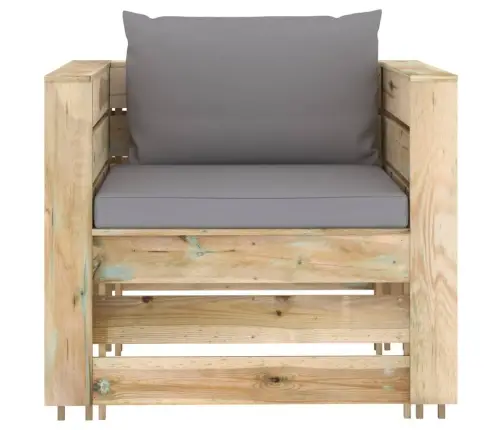 2-Daļīgs Dārza Atpūtas Mēbeļu Komplekts Ar Matračiem, Koks Vidaxl