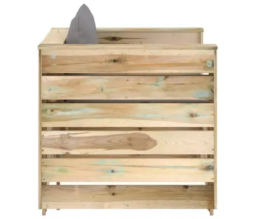 2-Daļīgs Dārza Atpūtas Mēbeļu Komplekts Ar Matračiem, Koks Vidaxl