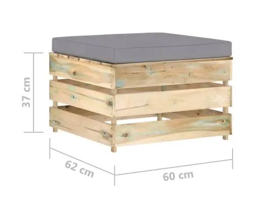 2-Daļīgs Dārza Atpūtas Mēbeļu Komplekts Ar Matračiem, Koks Vidaxl